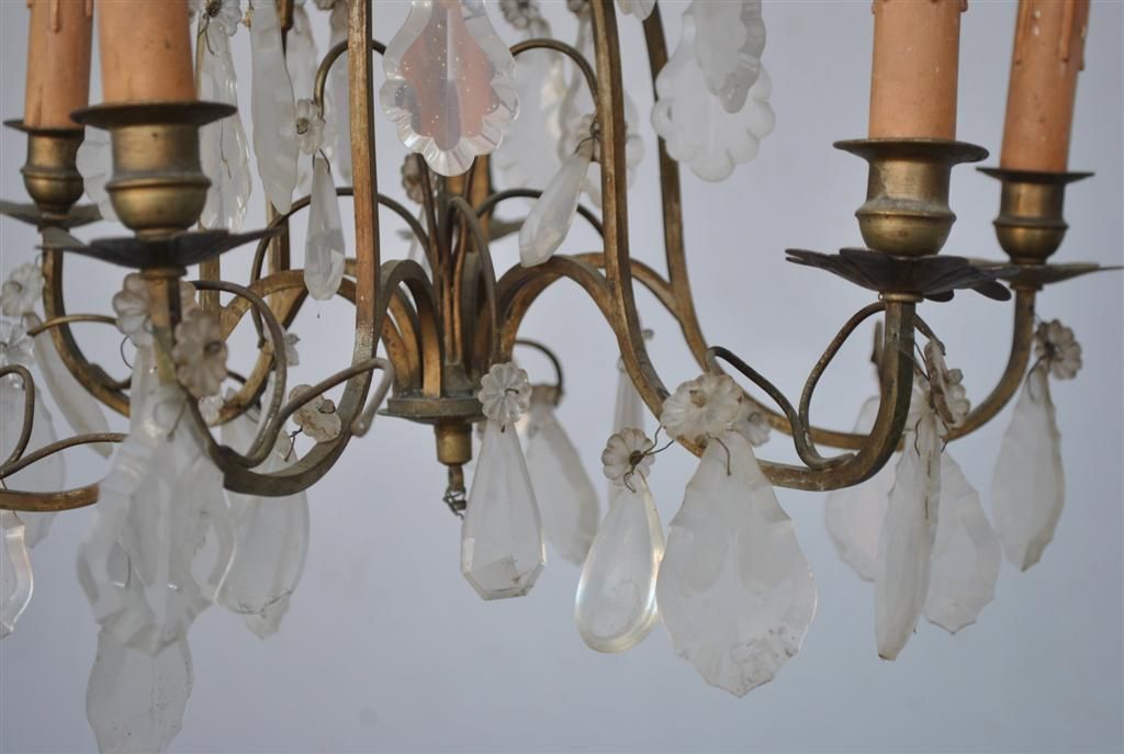 Chandelier With Tassel Louis XV Style Gilt Bronze 6 Lights 2 photo for sale