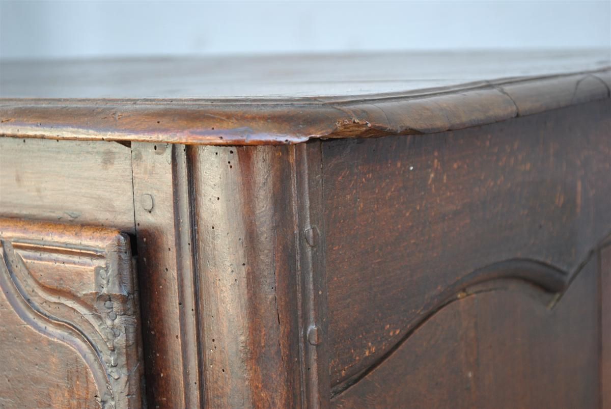 Curved Chest Of Drawers In Beech, 18th Century photo vintage