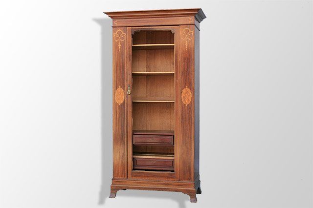 Inlaid Wardrobe 1900 English Style