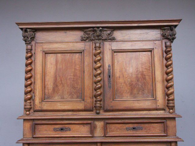 Sideboard Two Louis Xiii Walnut Bodies, 18th Century photo Furniture