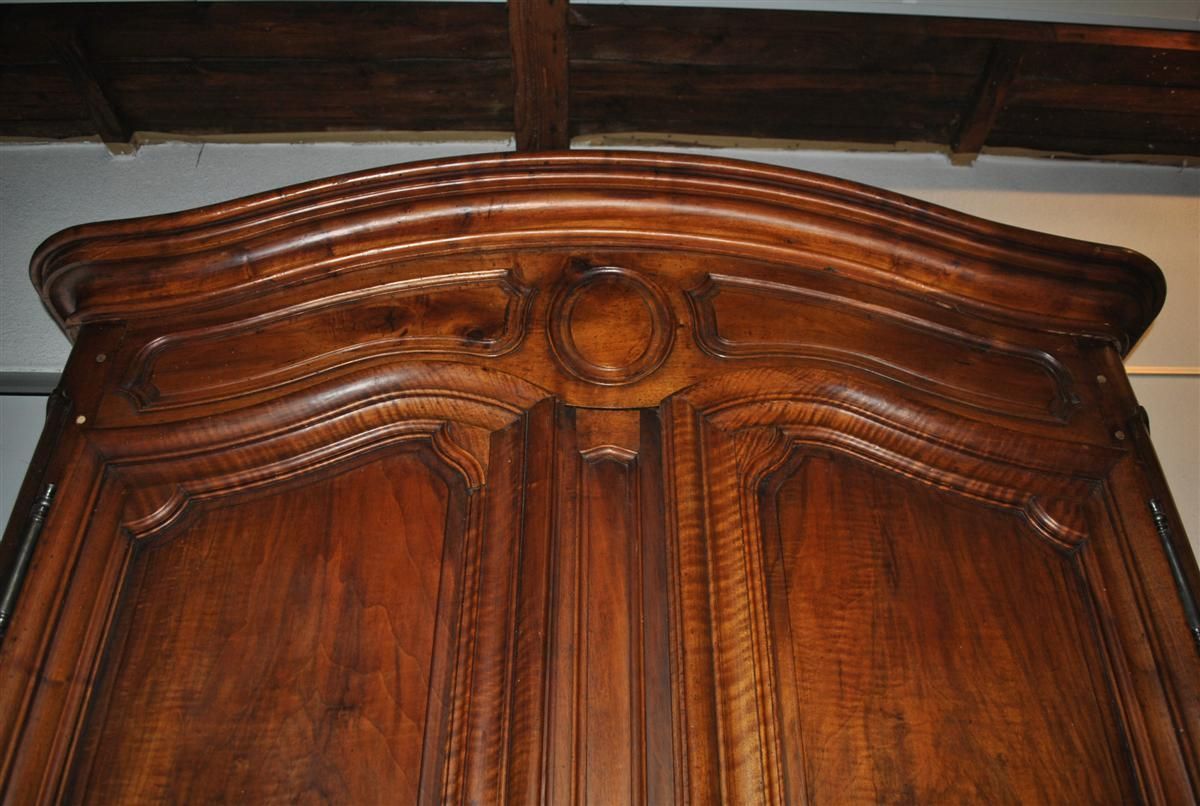 18th Century Walnut Castle Wardrobe photo vintage