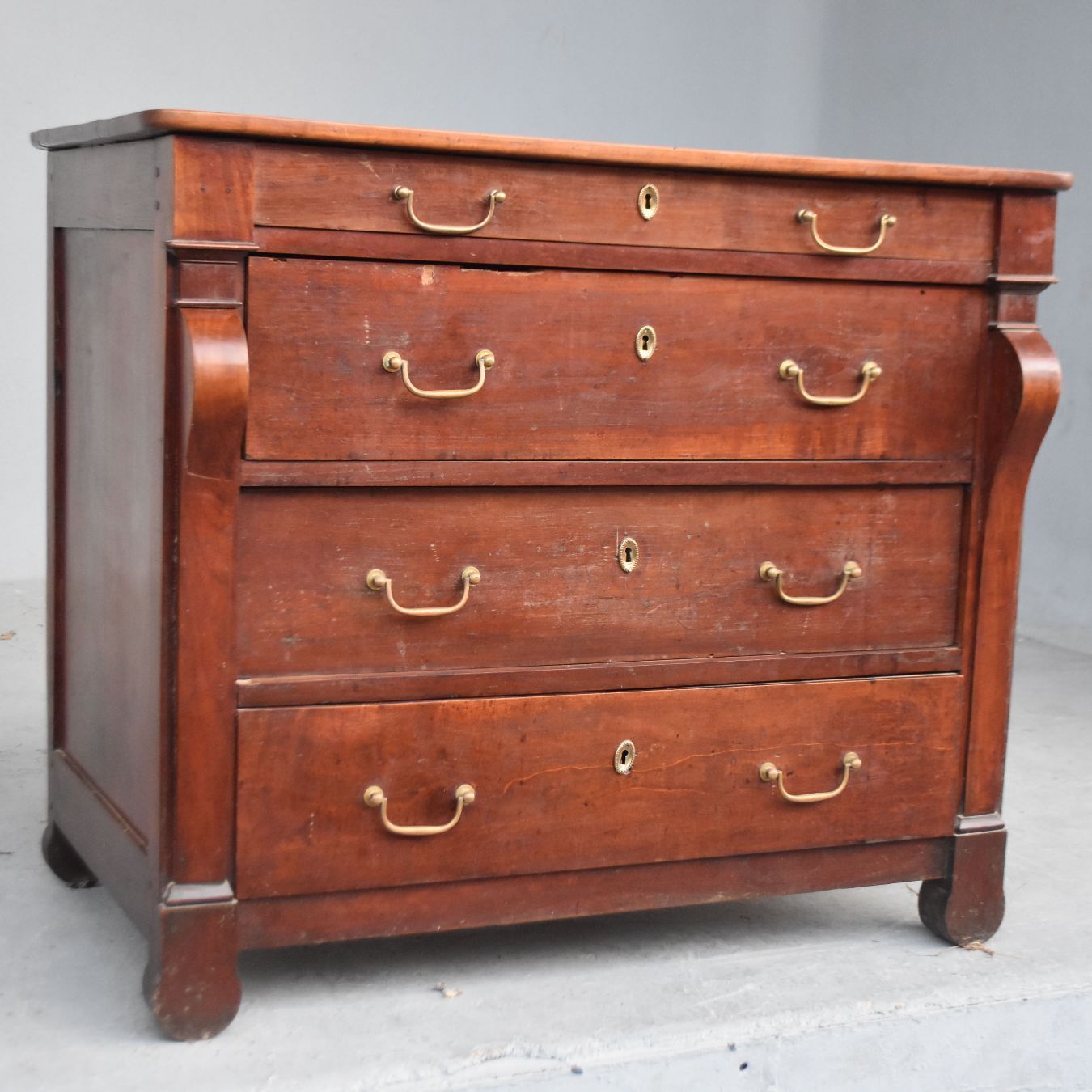 Walnut Lacquered Chest Of Drawers Restoration Of The Late 19th Century photo furniture