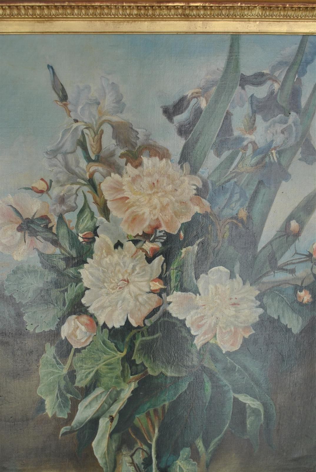 Oil Painting Landscape Bouquet Of Flowers Late 19th Century 2 photo furniture
