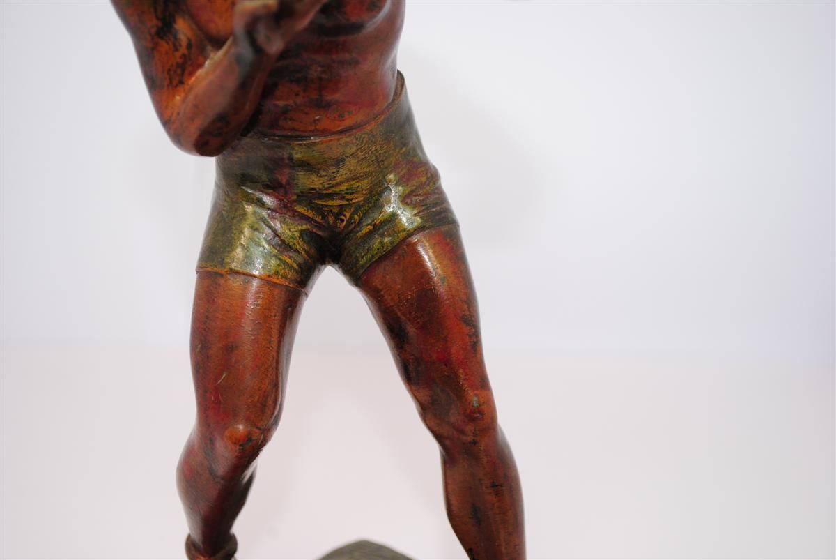 Sports Regulation Double Patina 1930 Boxing Or Wrestling photo Art