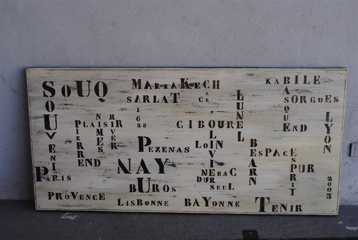 Brushed Iron Industrial Style Desk And Poached Inscriptions photo vinterior