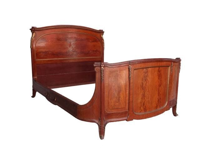 Mahogany Bed Louis XVI Style Gilt Bronze