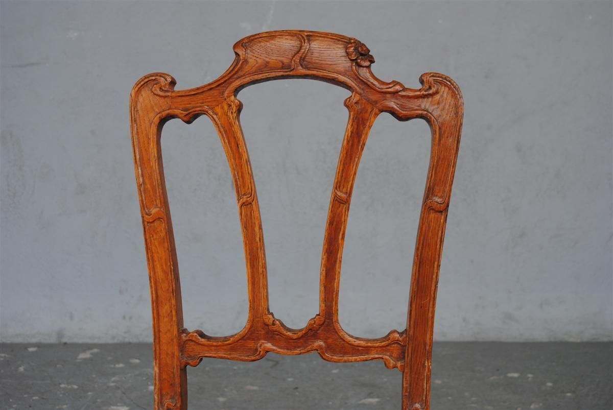 photo vinterior 1900 Art Nouveau Living Room In Chestnut Carved With Ivy
