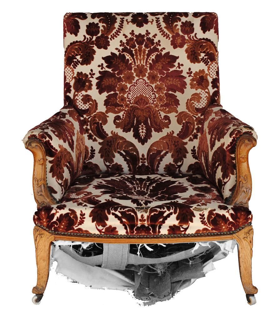 Art Nouveau 1900 Armchair In Oak (To Be Restored)