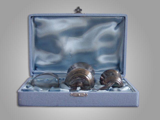 Silver Metal Flatware, 4 Pieces 1960