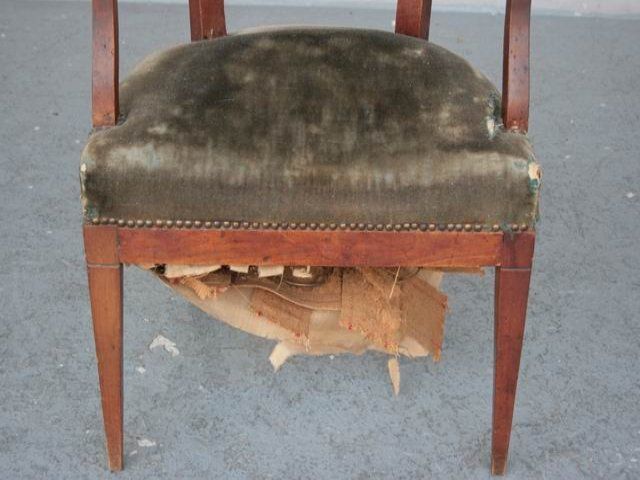photo furniture Directoire Walnut Armchair Late 18th Century
