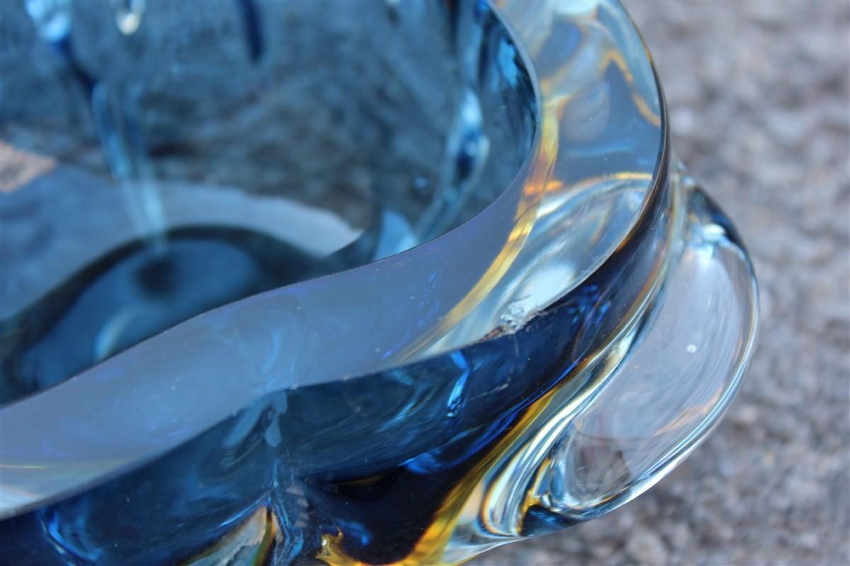Murano Seguso Blu Bowl Italian Design 1960 Quatrefoil Ashtray photo Home Decor