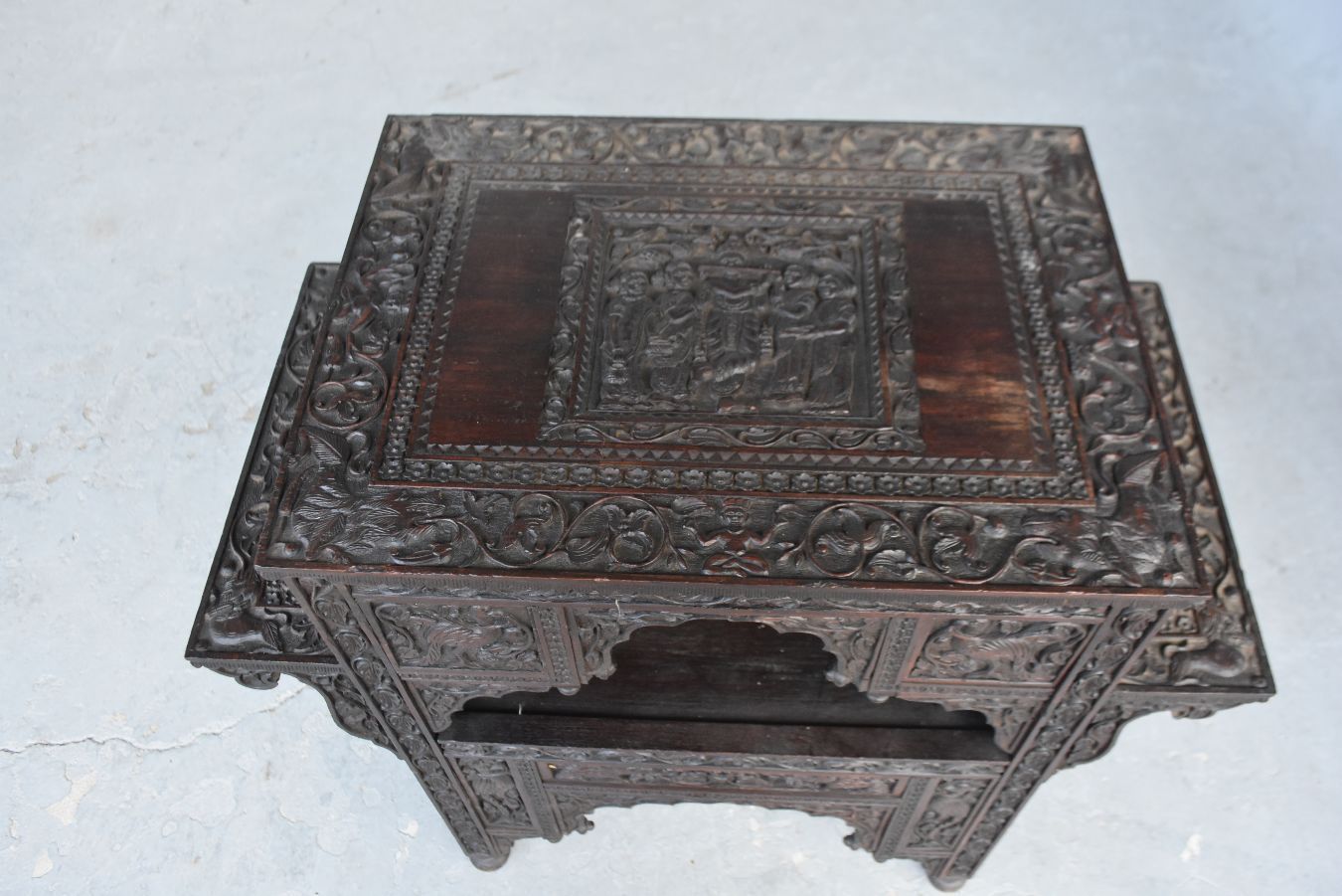 Furniture Tea Table End Of Indian Rosewood Sofa Carved Xi Xth 2 photo