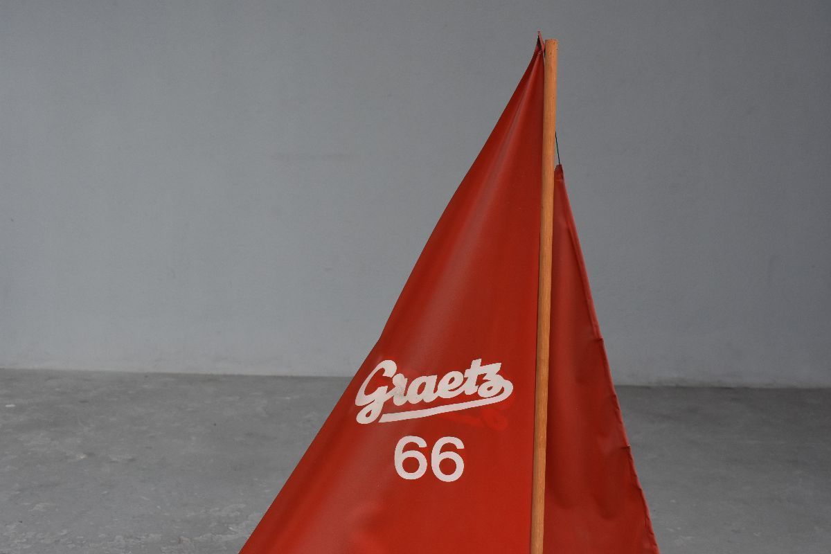Scale Model Of Sailing Boat With Graetz Radio Brand Advertising Trophy photo for sale