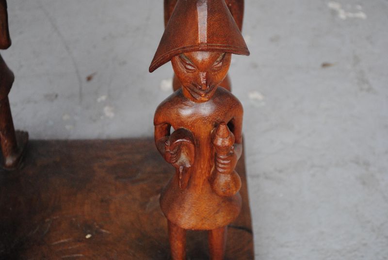 Chair Curule Tribal Exotic Wood Chief Of Benin Tribe photo 2777.0