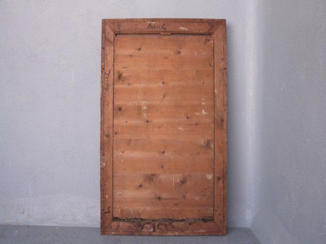 photo vintage Restoration Mirror Golden Stucco Rectangle