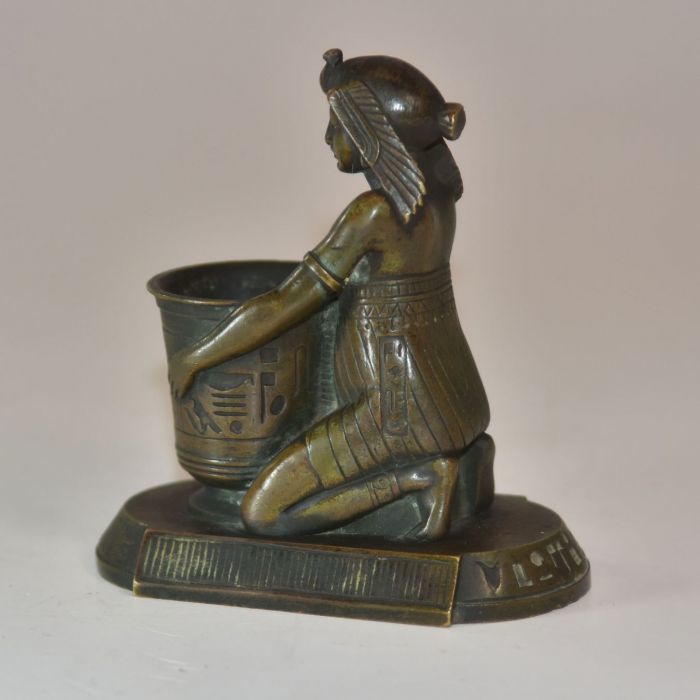 Pyrogenic Young Egyptian Bronze Egyptomania Period Late Nineteenth photo Home Decor
