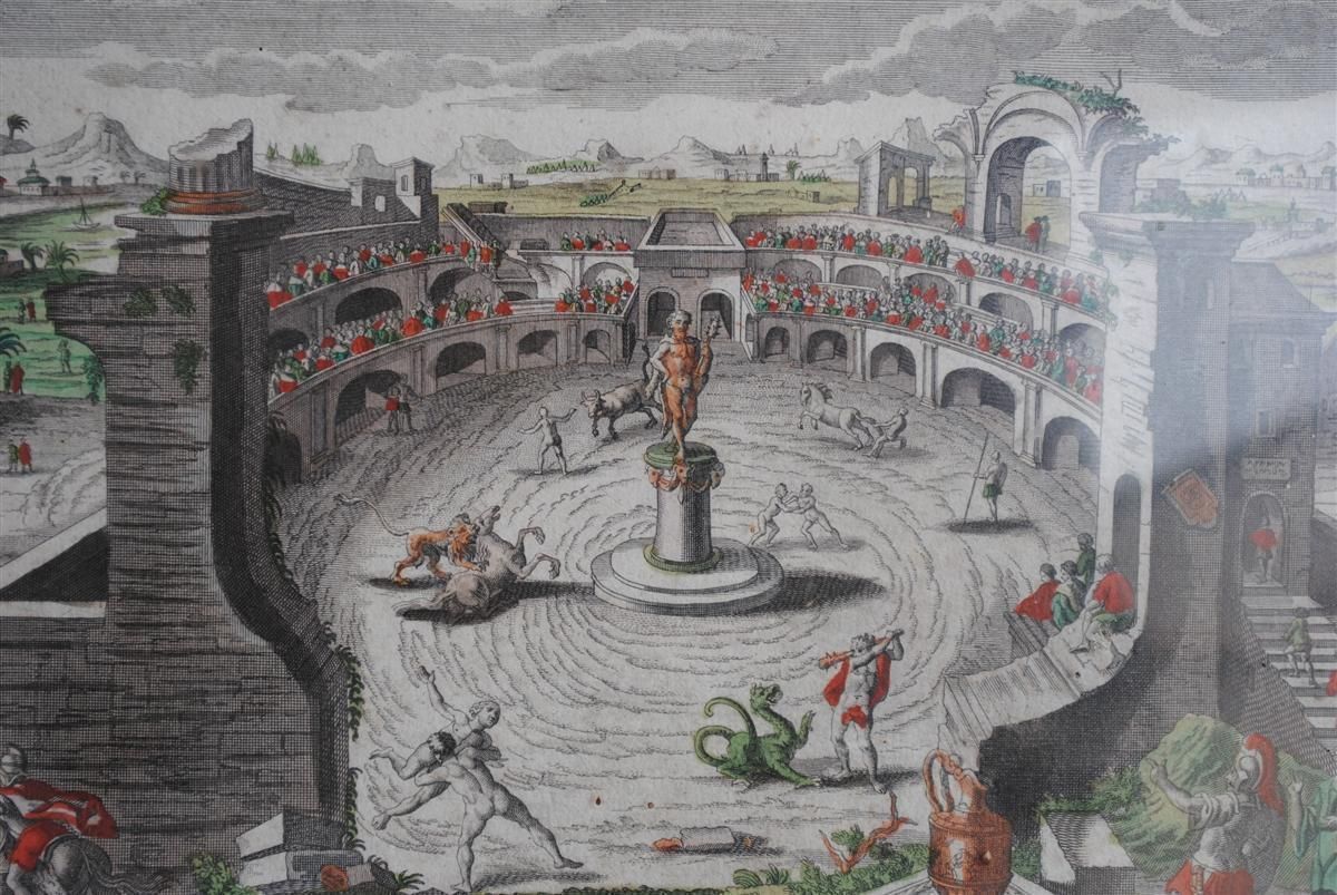 The Amphitheater Of Rome Engraving Old Era Late Eighteenth photo furniture