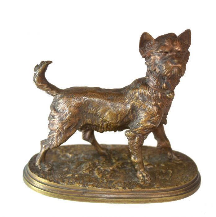 Companion Style Bronze Griffon Dog Medal P. J Mène Xi Xth Time