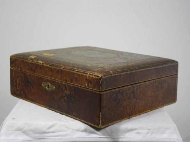 photo furniture Jewelry Box In Decorated Leather