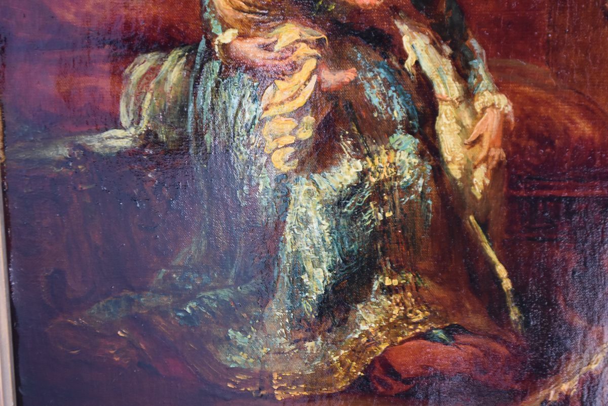 Young Woman With Child Oil On Canvas By F. Maury (1861 1933) photo 4899.0