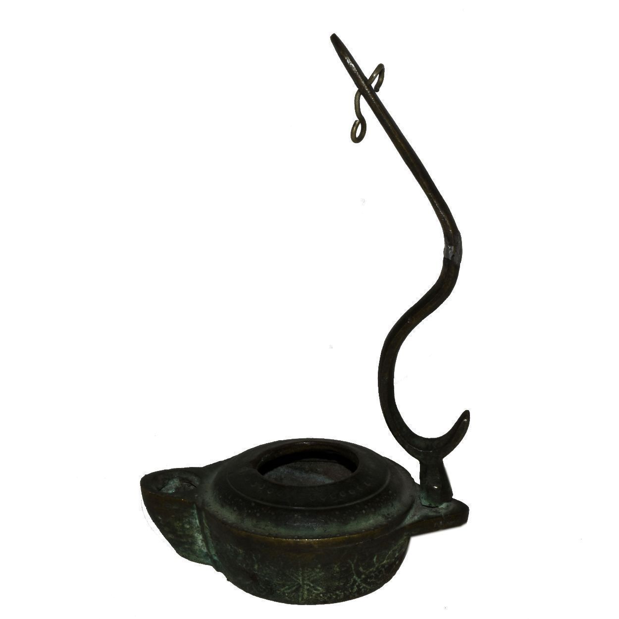 Old Oil Lamp In Antique Bronze