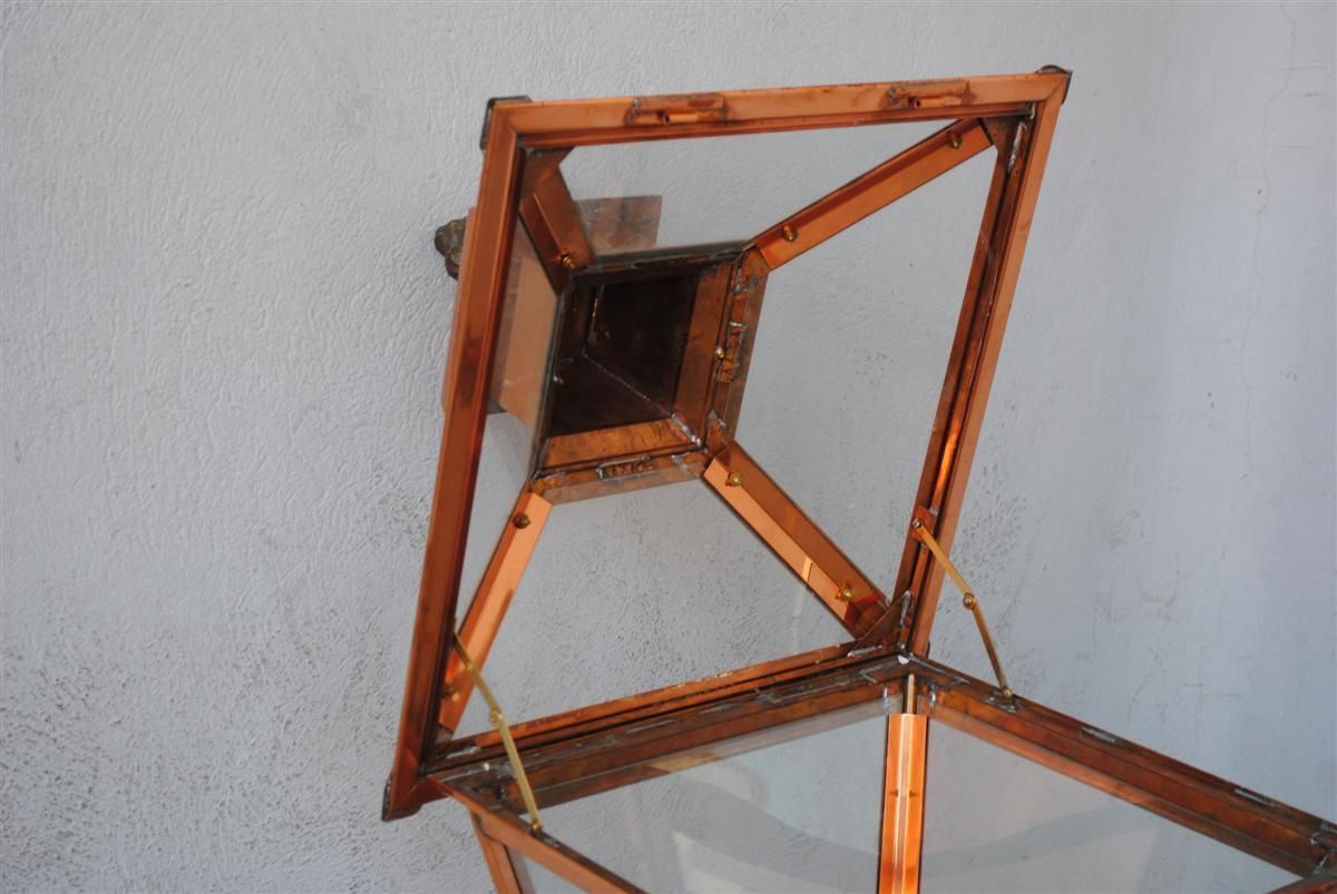 Antique Copper Outdoor Lantern photo Garden Lighting