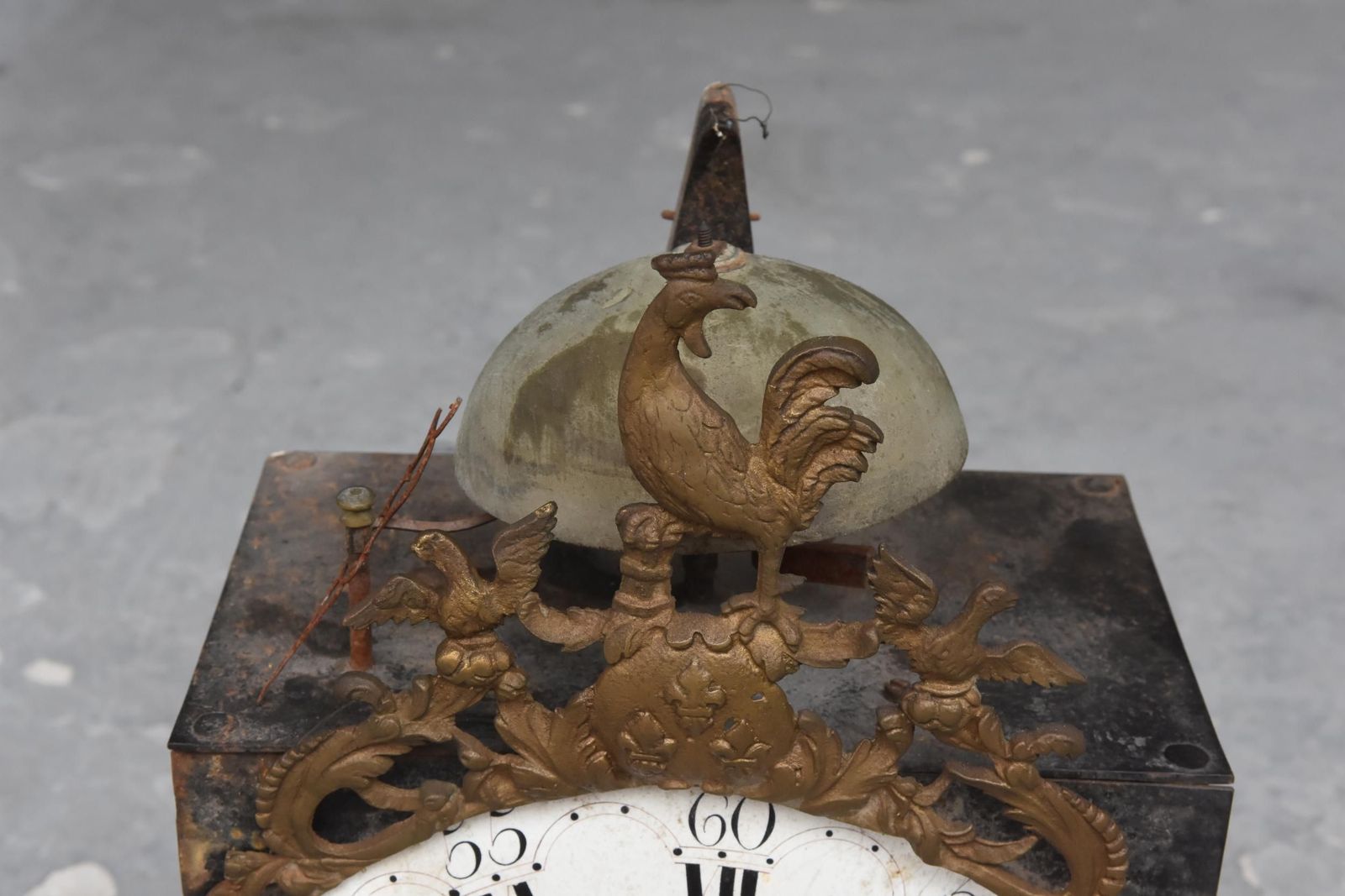 18th Century Rooster Comtoise Movement photo furniture