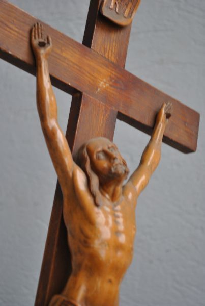 photo for sale Wooden Crucifix 18th Century Length 64 Cm