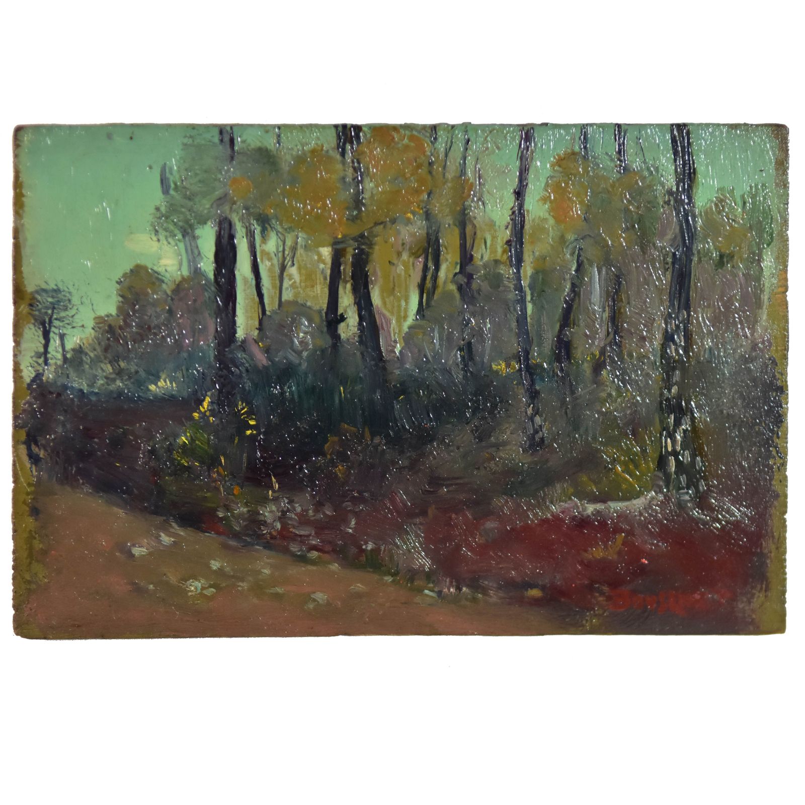 The Path At The Edge Of The Forest "French School By Charles Bousquet