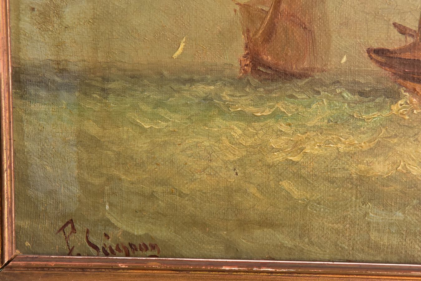 Xi Xth Marine Oil Painting By Paul Seignon photo for sale