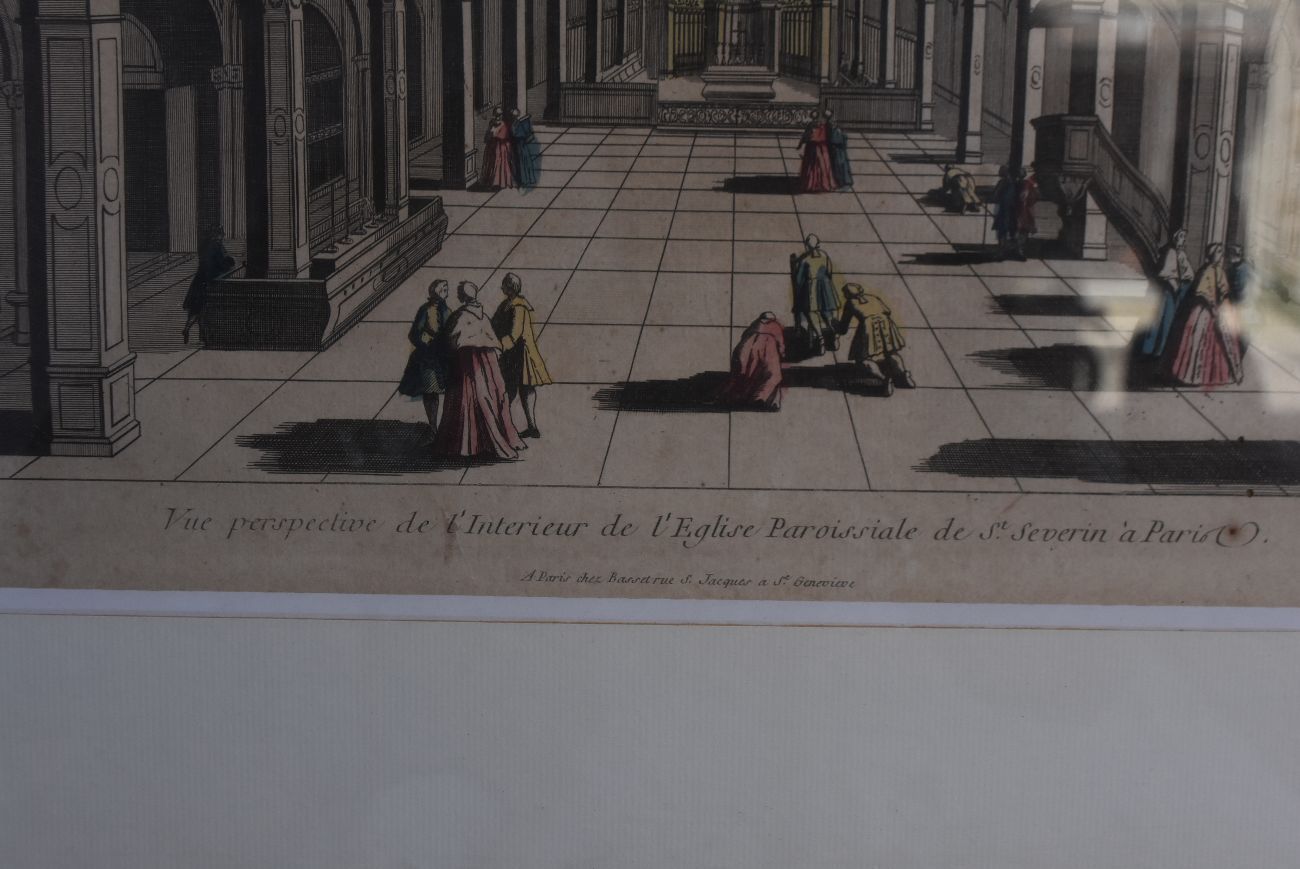 Saint Sauveur Church Paris Engraving Late Xi Xth photo for sale