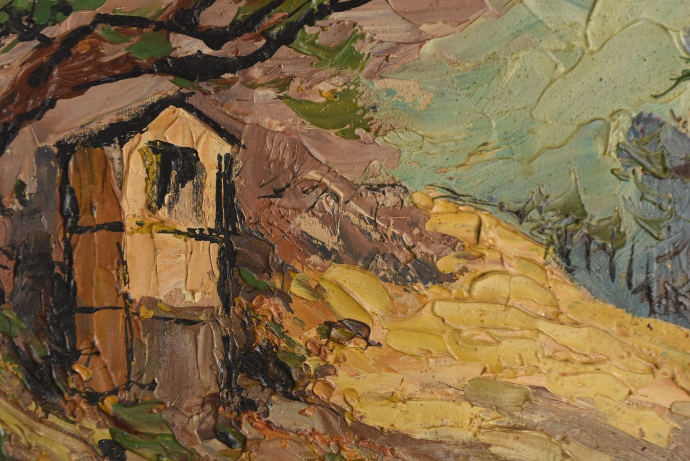 Calvaire Provençal Oil On Isorelle By Noël Canepa photo Art