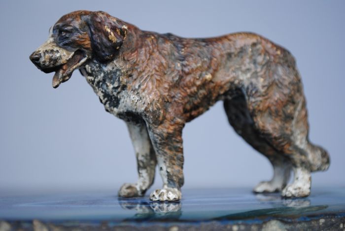 Vienna Saint Bernard Bronze On Agate Base photo furniture