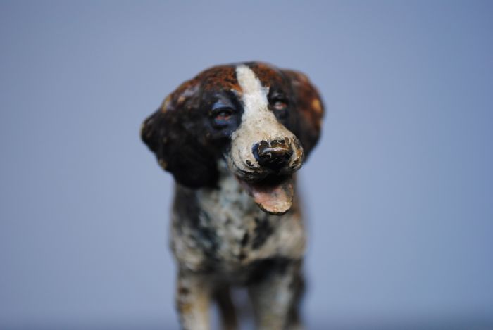 Vienna Saint Bernard Bronze On Agate Base photo Art