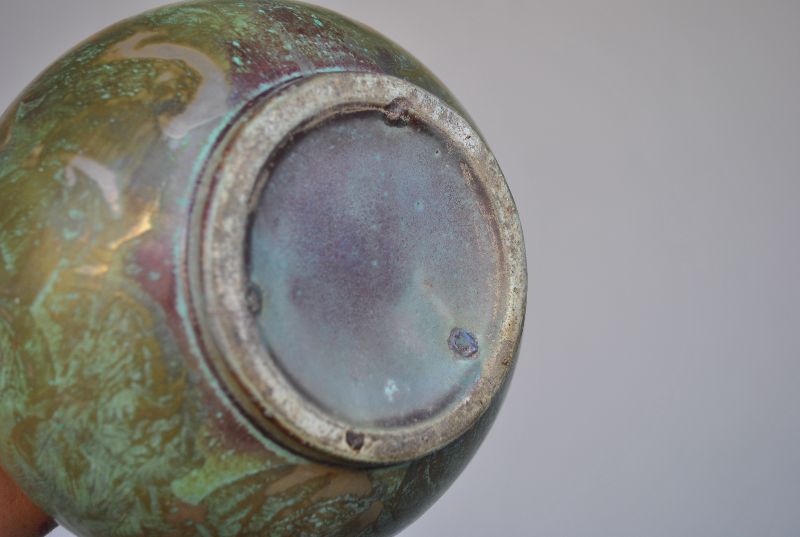 Iridescent Ceramic Vase 1900 Art Nouveau photo 818.0