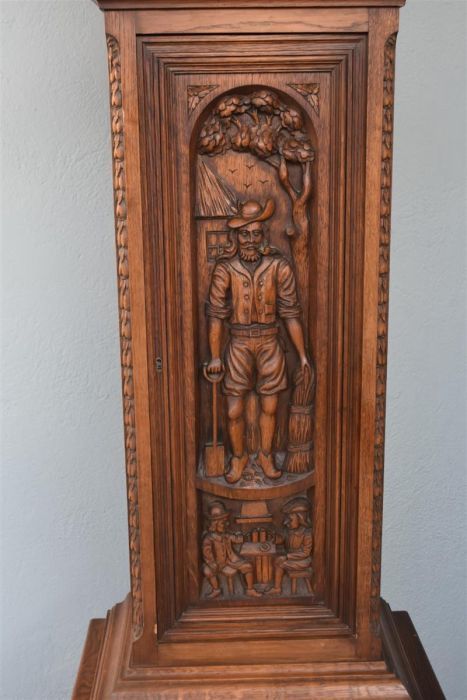 Kieninger Renaissance Style Oak Parquet Clock photo buy