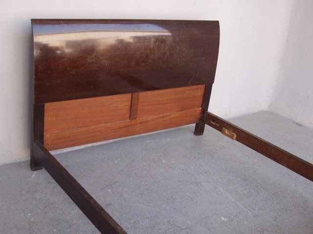 1930 Art Deco Bed Maxime Old Rosewood photo vintage