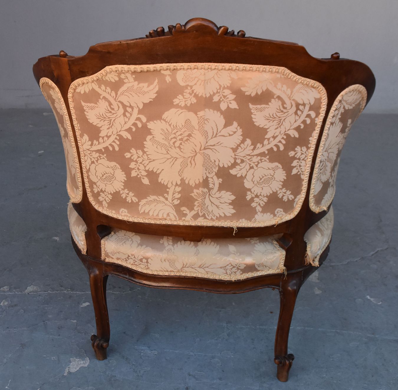 Pair Of Carved Walnut Basket Armchairs, Louis XV Style, Late 19th Century photo Furniture