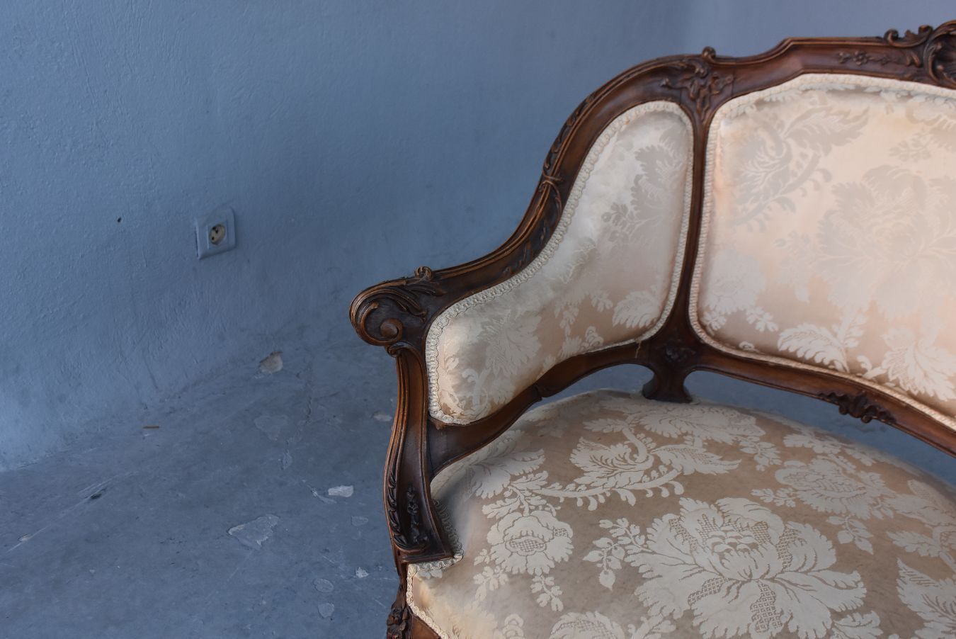 Pair Of Carved Walnut Basket Armchairs, Louis XV Style, Late 19th Century photo buy
