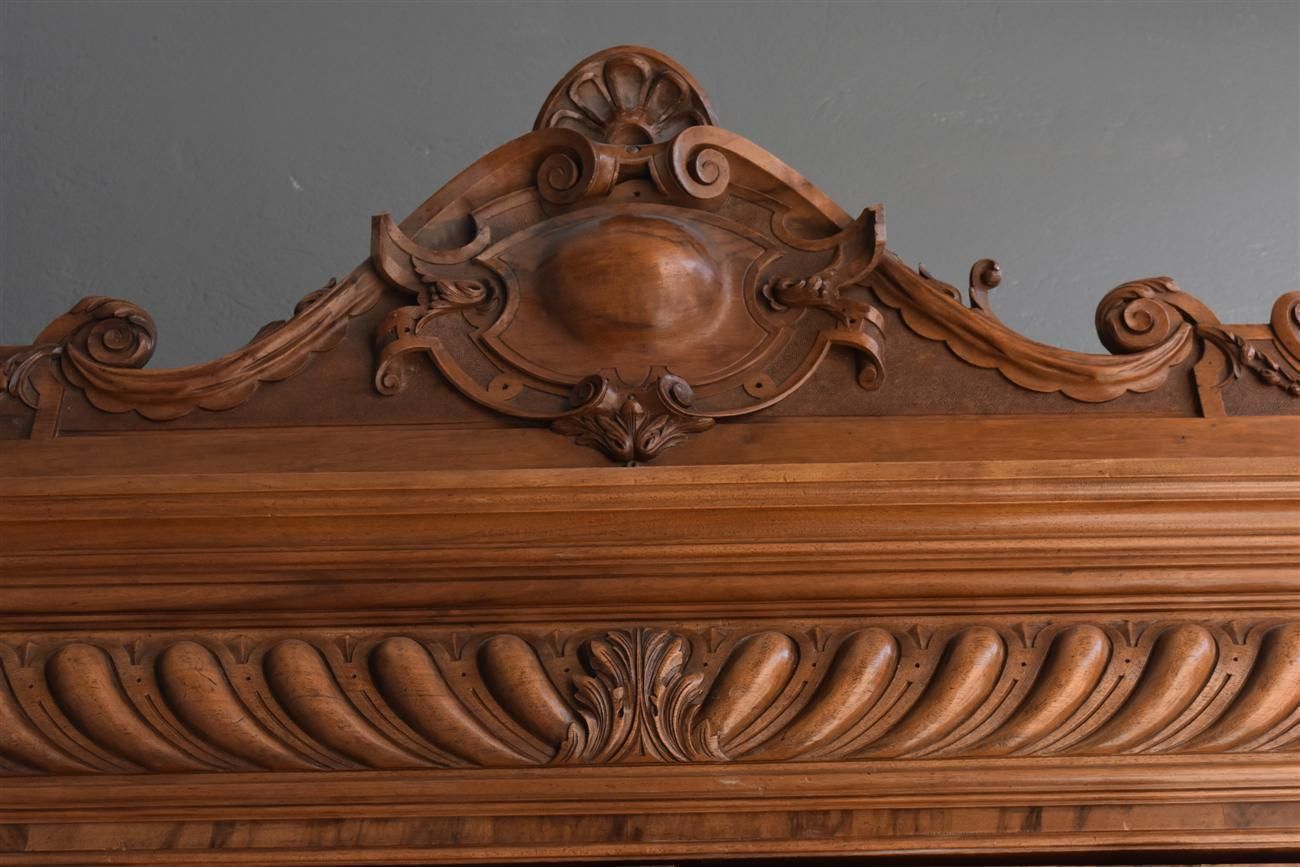 1637.0 Walnut Wardrobe Renaissance Style French Work, Late 19th Century photo