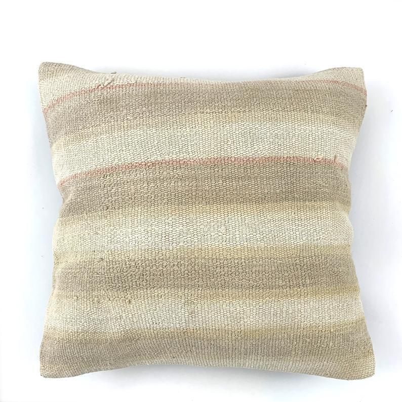 Vintage Turkish Kilim Cushion Cover, 40x40 Cm