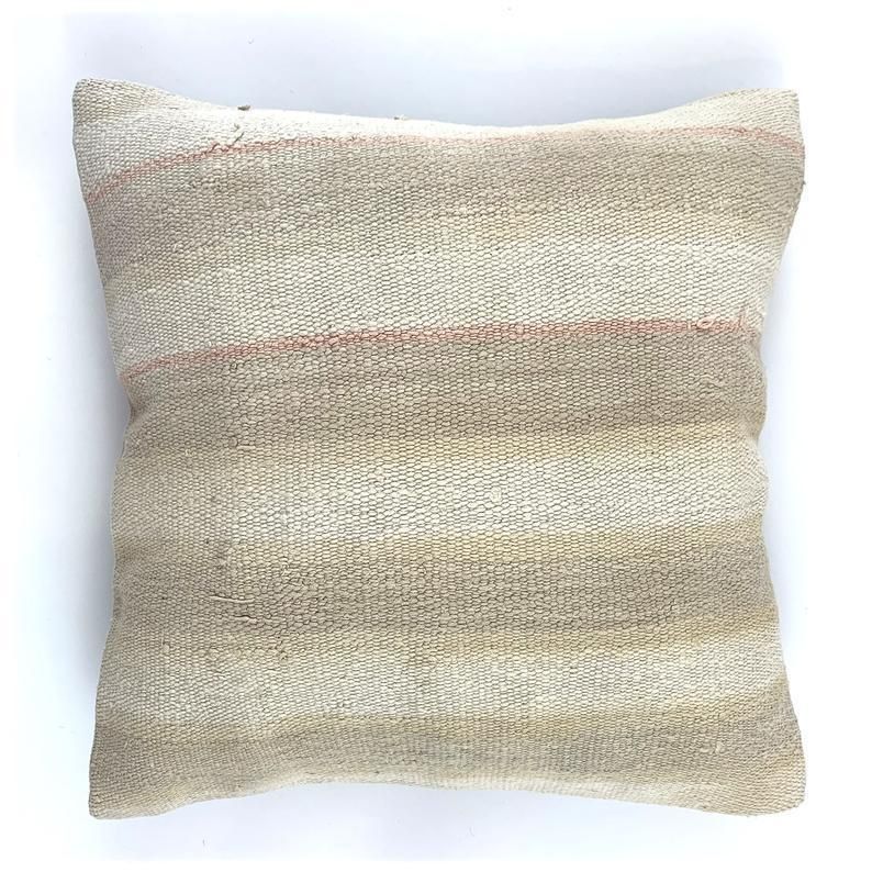photo for sale Vintage Turkish Kilim Cushion Cover, 40x40 Cm