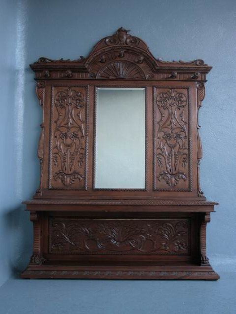 Coat Rack Renaissance Style Walnut photo for sale