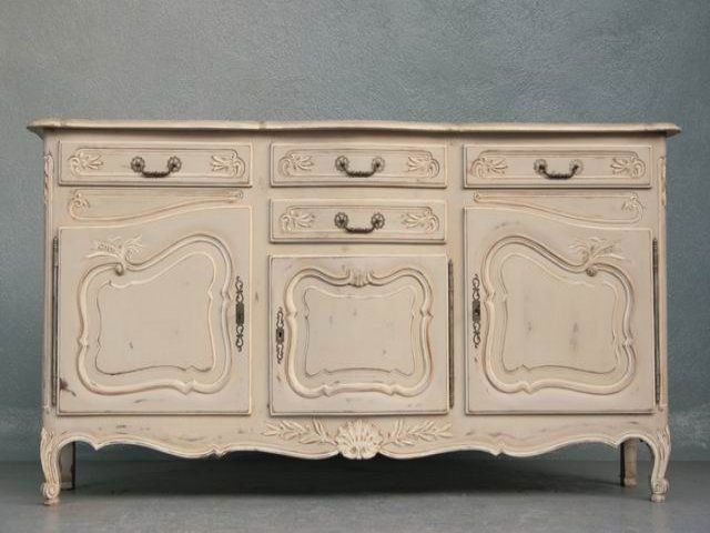Sideboard Louis XV Style Putty Lacquered photo furniture