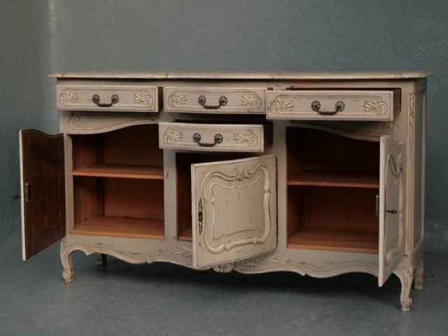 Sideboard Louis XV Style Putty Lacquered photo 1854.0