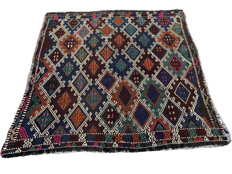 Traditional Turkish Kilim Rug ,Vintage Anatolian Turkish Kelim 147 X147 Cm photo 595.0