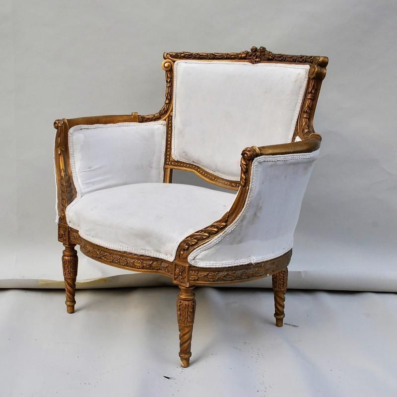Marquise In Guilt Wood, Louis XVI Style, 20th Century photo furniture