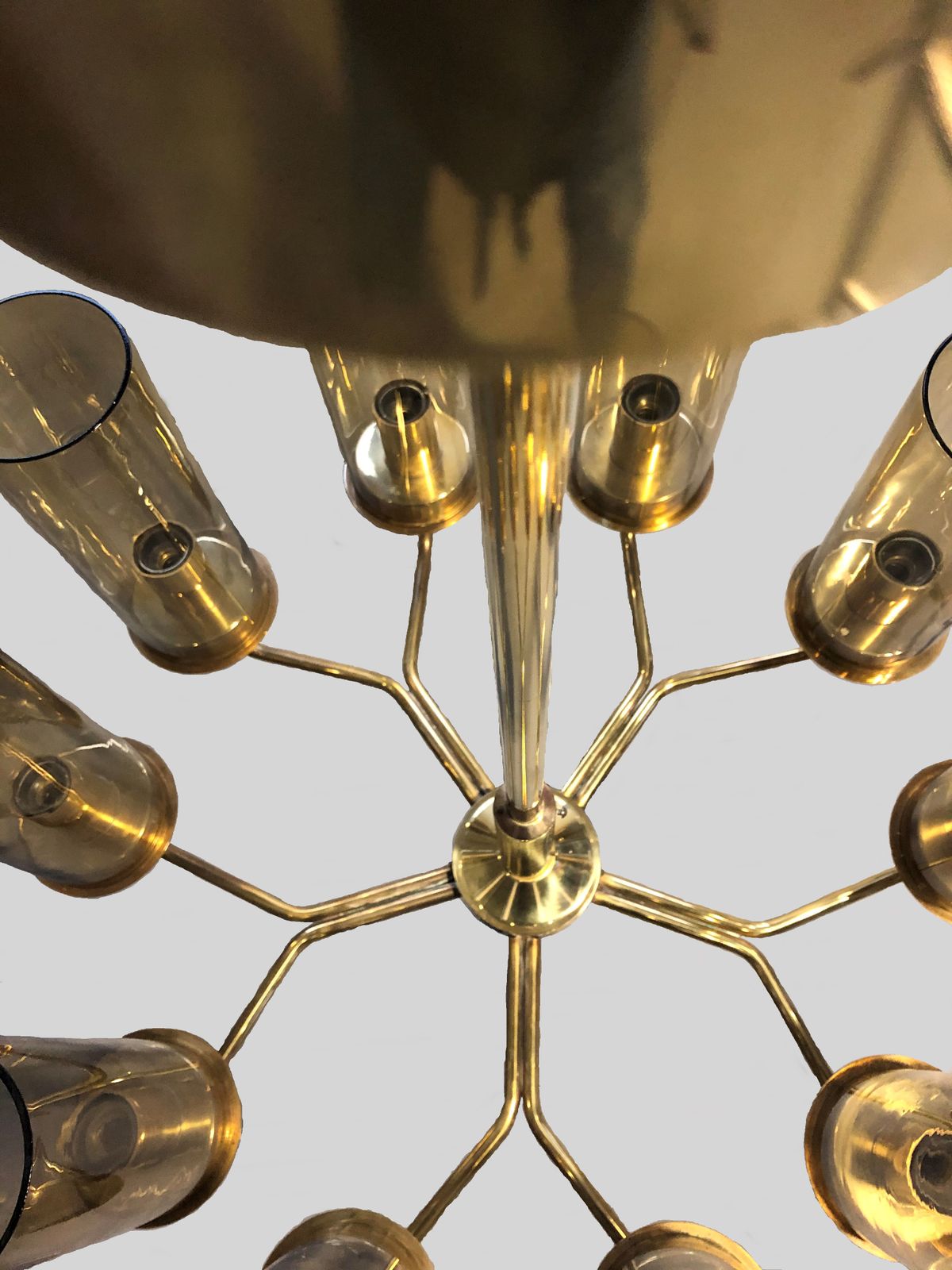 Set Of Two T10 Hans Agne Jakobsson Chandeliers In Brass By Ab Markaryd photo Lighting