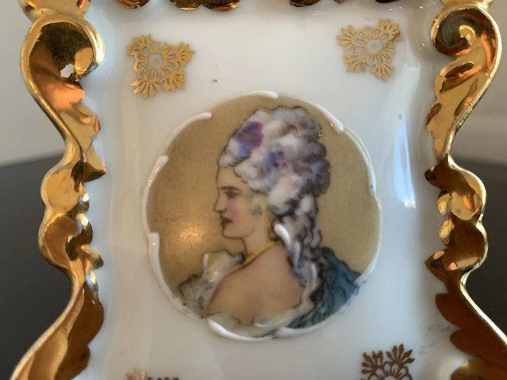 Antique French Limoges Porcelain Picture photo Home Decor