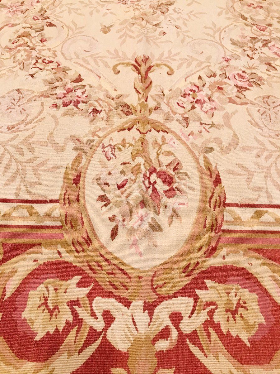 Red Hand Knotted Rug, 1972 photo vintage